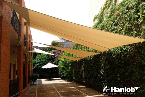 Imagen 5 de 10 de Malla Sombra 2x4 90% Beige Con Lazo De Regalo