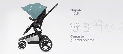 Imagen 10 de 12 de Coche Travel System Carestino Ferro Verde