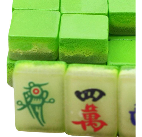 18 Piezas Mini Mahjong Llavero Colgante Clave Colgante Verde