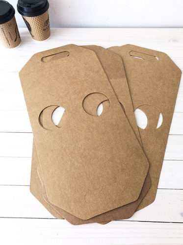 50 Hojas Porta Vaso Doble Autoarmable