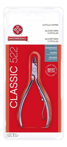 Mundial Classic 522 alicate de cuticula profissional prateado