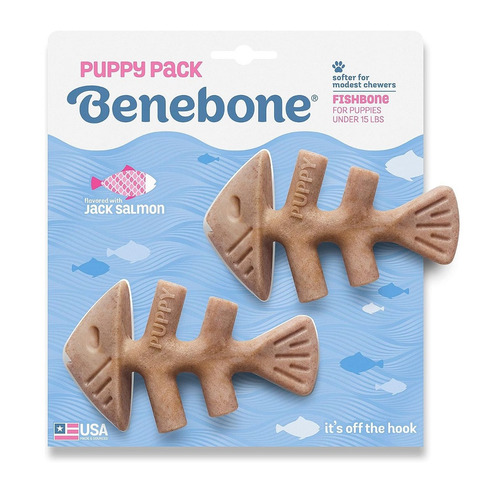 Dientes de perro Benebone Fishbone Puppy Pp Salmon
