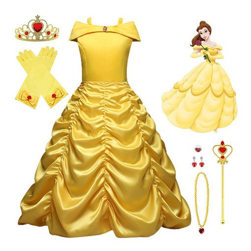 Vestido De Princesa Zmshop Belle Para La Bella Y La Bestia