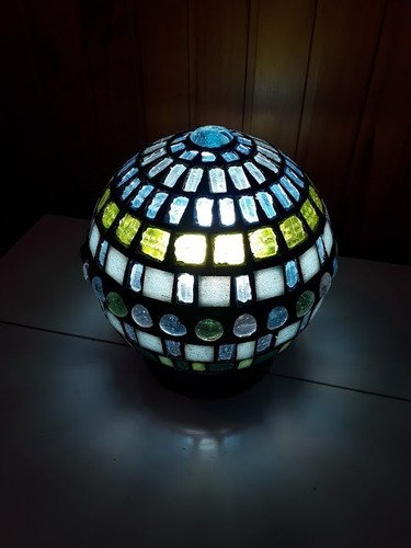 Imagen 4 de 10 de Lampara Velador Luminaria Globo Mosaiquismo Venecitas