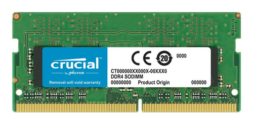 Memoria Ram Color Verde  16gb 1 Crucial Ct16g4sfd824a