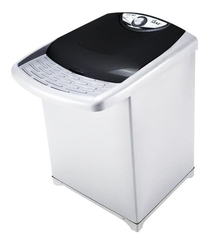Máquina de lavar semi-automática Lave Mais Domética Super Star branca e preta 2.4kg 110 V