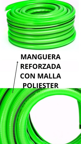 Imagen 4 de 10 de Manguera De Riego Reforzada 3/4 X 25 Mts 3 Capas Mallada