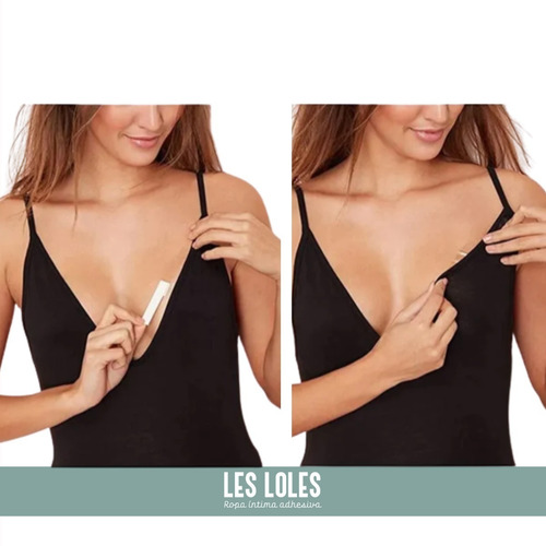 Imagen 7 de 10 de Combo Corpiño Cinta Boob Tape + Pezoneras+ Cinta Bifaz