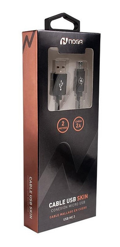 Cable De Datos Usb Microusb Noga Premium Skin Cuero 2 Metros