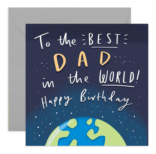 Old English Co. Mejor Papá Del Mundo Tarjeta De Cumpleaños -