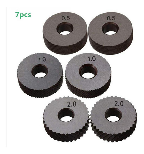 7pcs Nueva Herramienta De Moleteado Ruedas Diagonales Kit De