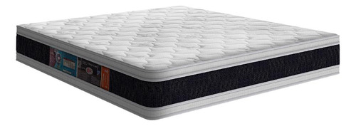 Cama Box + Colchão Espuma D45 Castor Black White Super King Cor Marrom