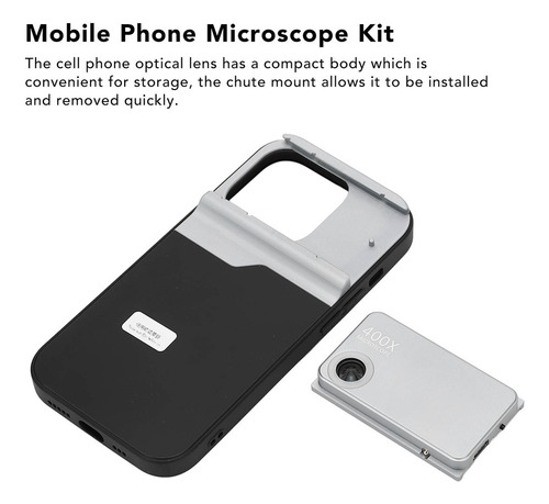 T Lente De Microscópio Para Celular 400x Mini Célula De
