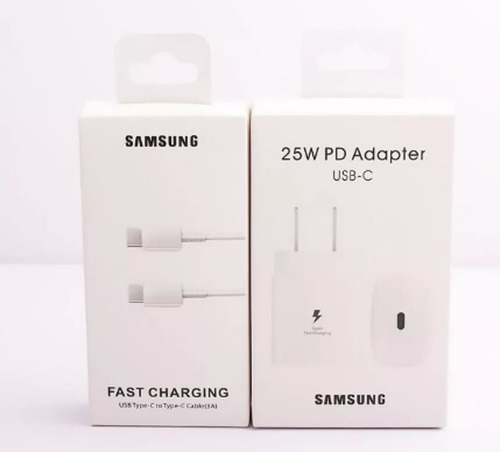 Cargador Samsung EP-TA800XBEGUS usb-c de pared con cable carga super rápida blanco