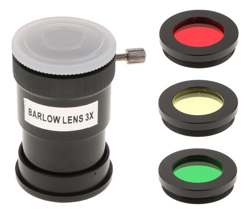 . 1.25 In Barlow Lens 3x Kit De Filtro De Colores Para