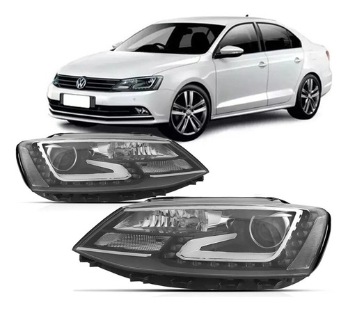 Par Farol Jetta 2011 2012 13 14 15 16 17 18 C/led C/projetor