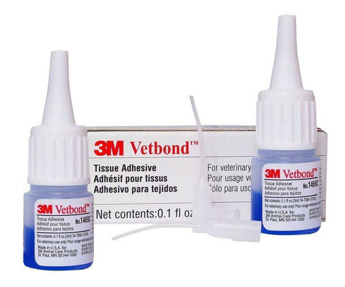 3m Vetbond Adhesivo Tisular, Botellas De 3 Ml 2 Pack Color Transparente