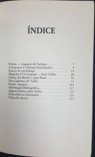 Livro Paul Valéry A Serpente E O Pensar, Augusto De Campos
