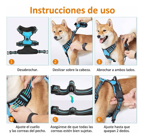 Pechera Para Perro Arnés Ajustable Reflectantes Con Correas