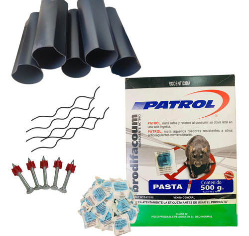 Kit Desratización Patrol Pasta 500g Todo Listo Para Usar(10)