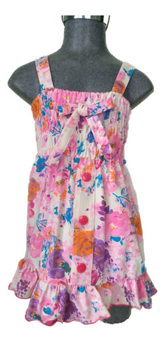 Vestido Bata Licra Algodón Rosa