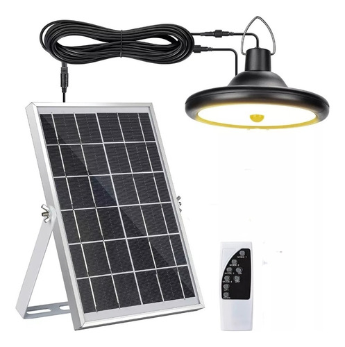 Lámpara Solar Led Con Control Y Sensor De Movimiento