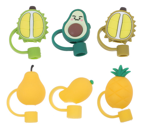 Adorables Fundas Para Pajitas De Frutas Con Dibujos Animados