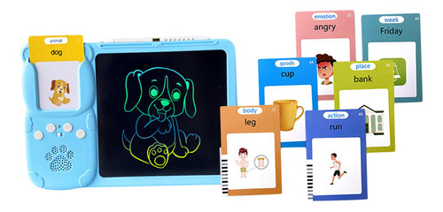 Falando Cartões Flash Escrita Tablet Azul Com 255 Cartas