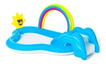 Comprar Pileta Inflable Play Center Bestway 53092 Arco Iris Con tobogán de 170 Litros