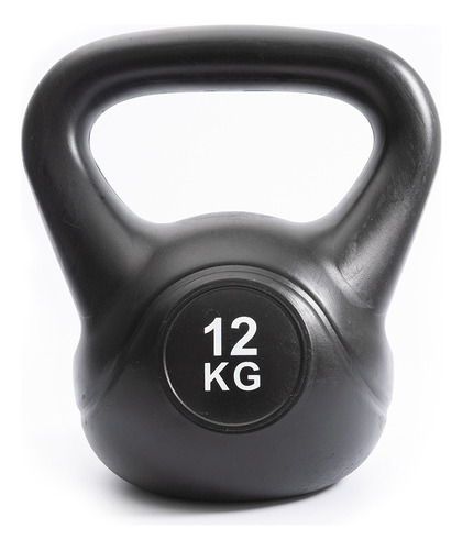 Pesas Rusas Kettlebell Pvc 12kg Fitness Mancuerna Funcional Color Negro