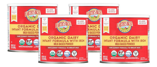 Earth's Best Fórmula Orgánica Para Bebés De 0 A 12 Meses, Fó