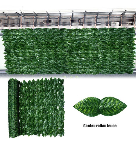 Seto Artificial, 1 Rollo, Valla Para Plantas, Pared De Hojas