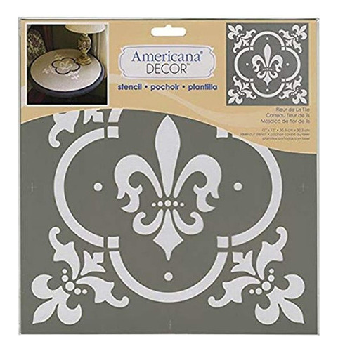 Deco Art Americana Decor Stencil Fleur De Lis Tile