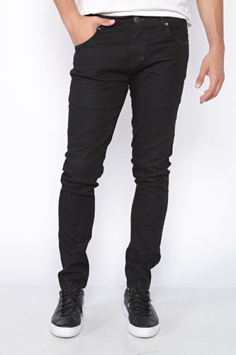 Pantalon Negro Chupin Elastizado Tyler Old Bridge