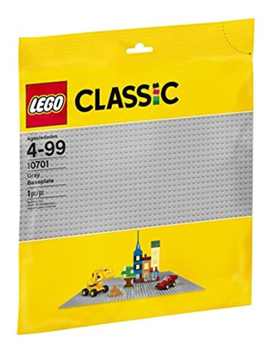 Placa De Base Gris De Lego Clásico 10701