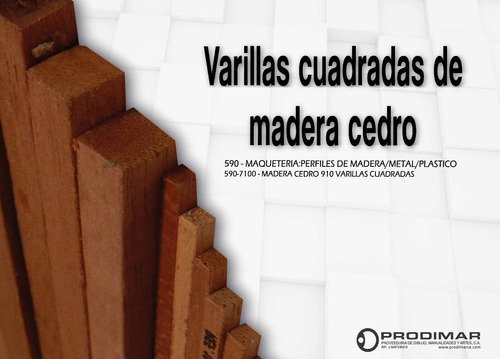 Varillas Madera De Cedro Cuadradas Y Redondas