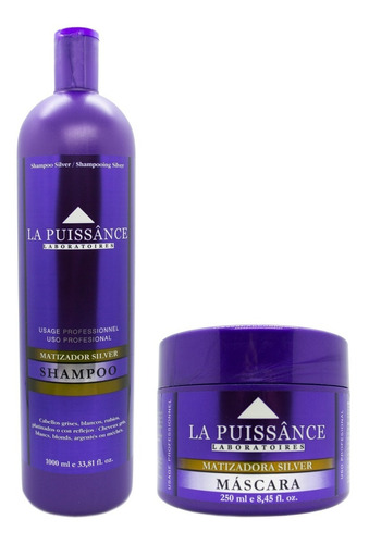 La Puissance Kit Silver Matizador Shampoo 1l Máscara 6c
