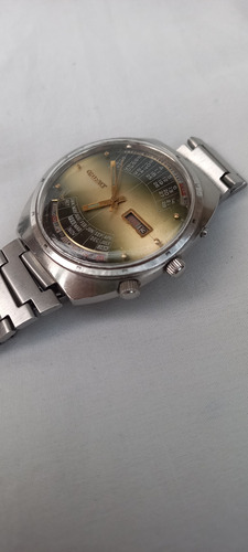 Reloj Orient Multi Year Calendar Y469672-4a Plateado Plateado Marrón Claro