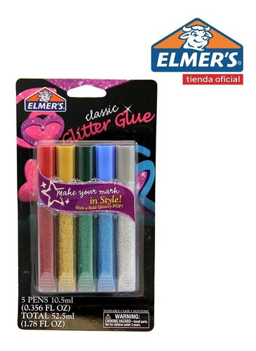 Kit Slime Elmers Adhesivo + Activador + Brillos + Charms