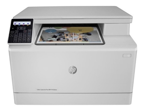 Impressora a cor multifuncional HP LaserJet Pro M180NW com wifi 110V branca