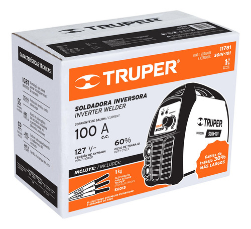 Soldadora Inversora 100 A Inverter Ajustable Portatil 127 V