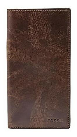 Fossil Men's Derrick Leather Executive Checkbook Dthkg