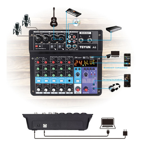 Máquina De Sonido, Grabadora De Audio, Canto, Minimezclador