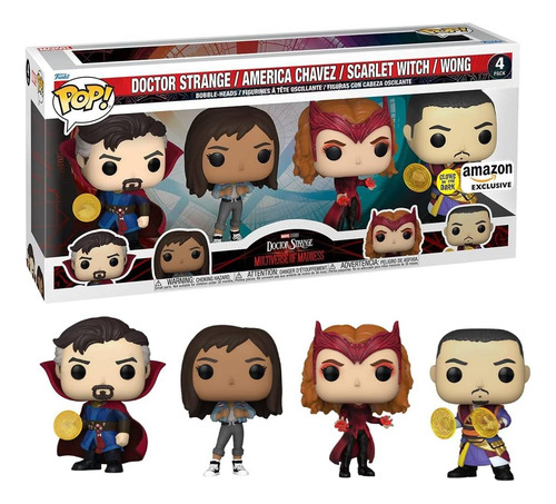 Funko Pop! Doutor Estranho Doctor Strange 4 Pack Gitd