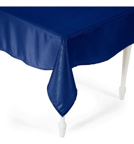 Mantel Rectangular De Poliéster Azul Marino, 1 Pieza