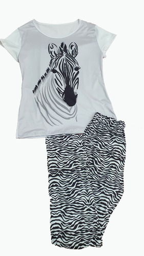 Pijama De Cebra De Pantalon Con Blusa