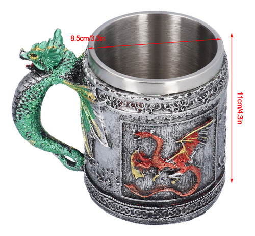 Copa De Resina Con Diseño De Cabeza De Calavera De Acero Ino
