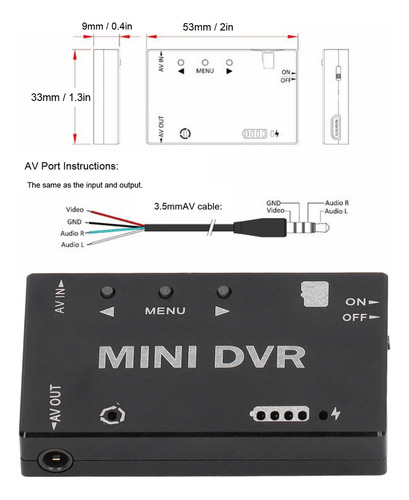 Batería Incorporada Conmutable Ntsc Pal Con Módulo Mini Fpv