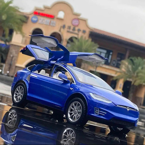 Tesla Modelo X Coche A Escala 1:24 Luz Y Sonido.