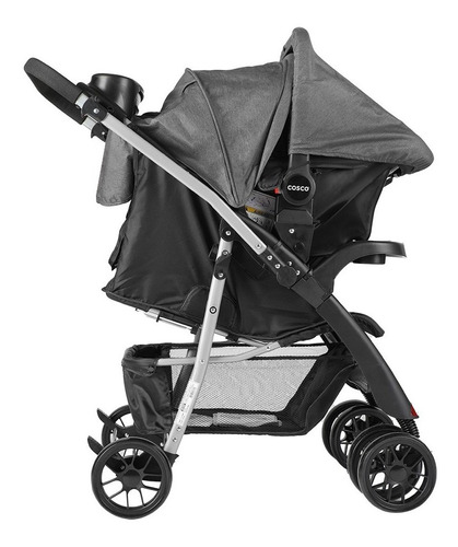 Cochecito Bebe Travel System Manija Rebatible Truck Color Gris